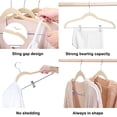 thumbnail image 4 of Perchas de terciopelo para faldas Cozymood, 24 unidades, color beige, 4 of 15
