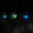 thumbnail image 6 of Grandest Birch Moon Glowing Turquoise Pendant Charm Jewelry Chain Necklace Halloween Gifts Copper + Glowing Turquoise Blue, 6 of 7