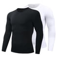 thumbnail image 2 of Ropa interior de manga larga elástica, transpirable y de secado rápido para hombre, ropa interior para niños, adultos, baloncesto, correr, deportes, entrenamiento, fitness, 2 of 5