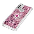 thumbnail image 4 of Funda para Motorola Moto G30/G10 con Brillo Líquido Flotante, Purpurina, Parachoques y Anillo Giratorio Soporte, 4 of 5