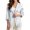 Blue Leaf, variant on Xixirimido Blue Bird Peony Toile Women's Casual Lightweight Blazer, L, 3/4 Sleeve Business Casual Suit Jacket, Open Front, Notch Lapel, Office Work Suit Blazer with Pockets