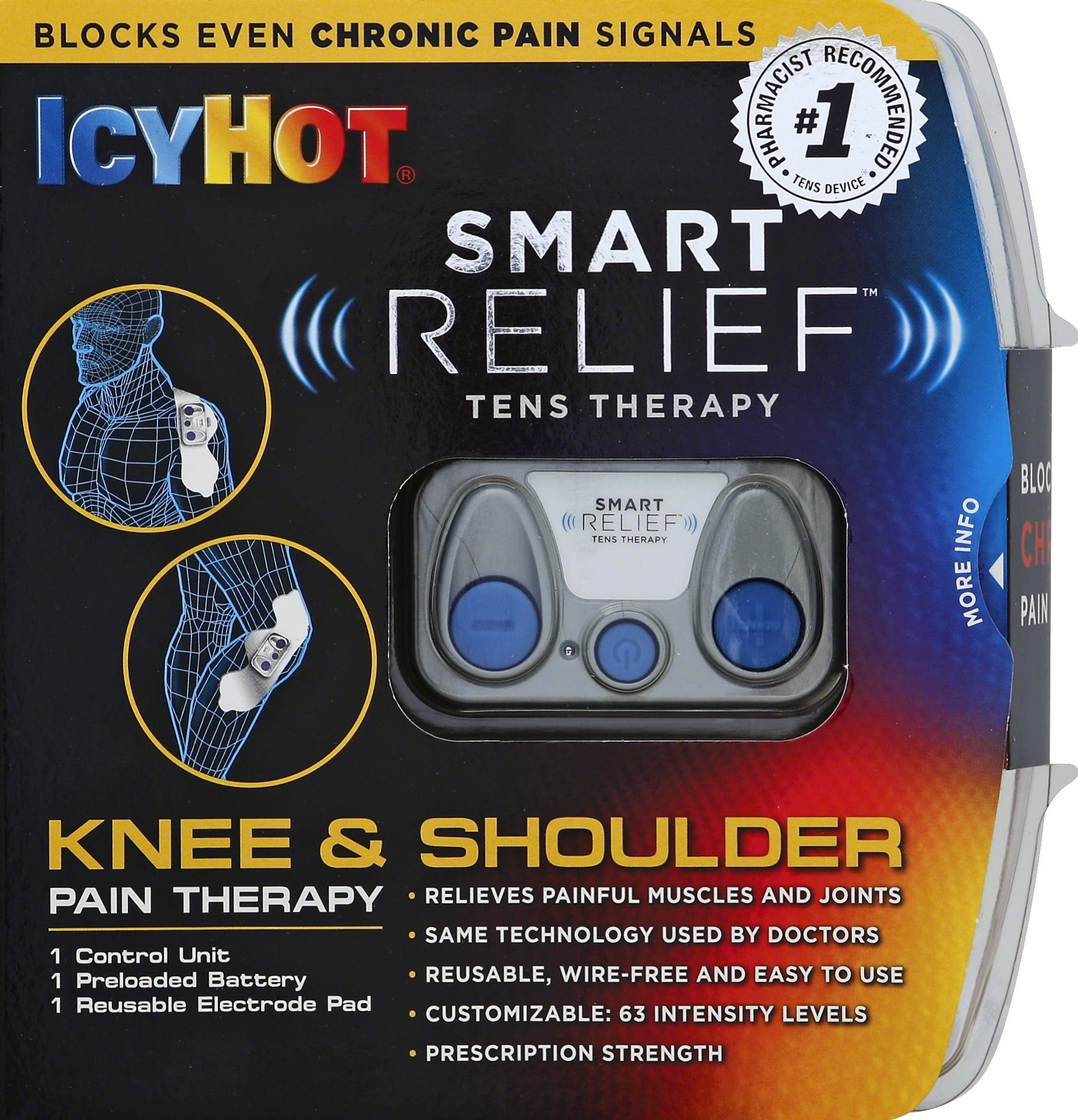 Icy Hot Smart Relief Tens Knee & Shoulder Starter Kit Unit Collectible ...