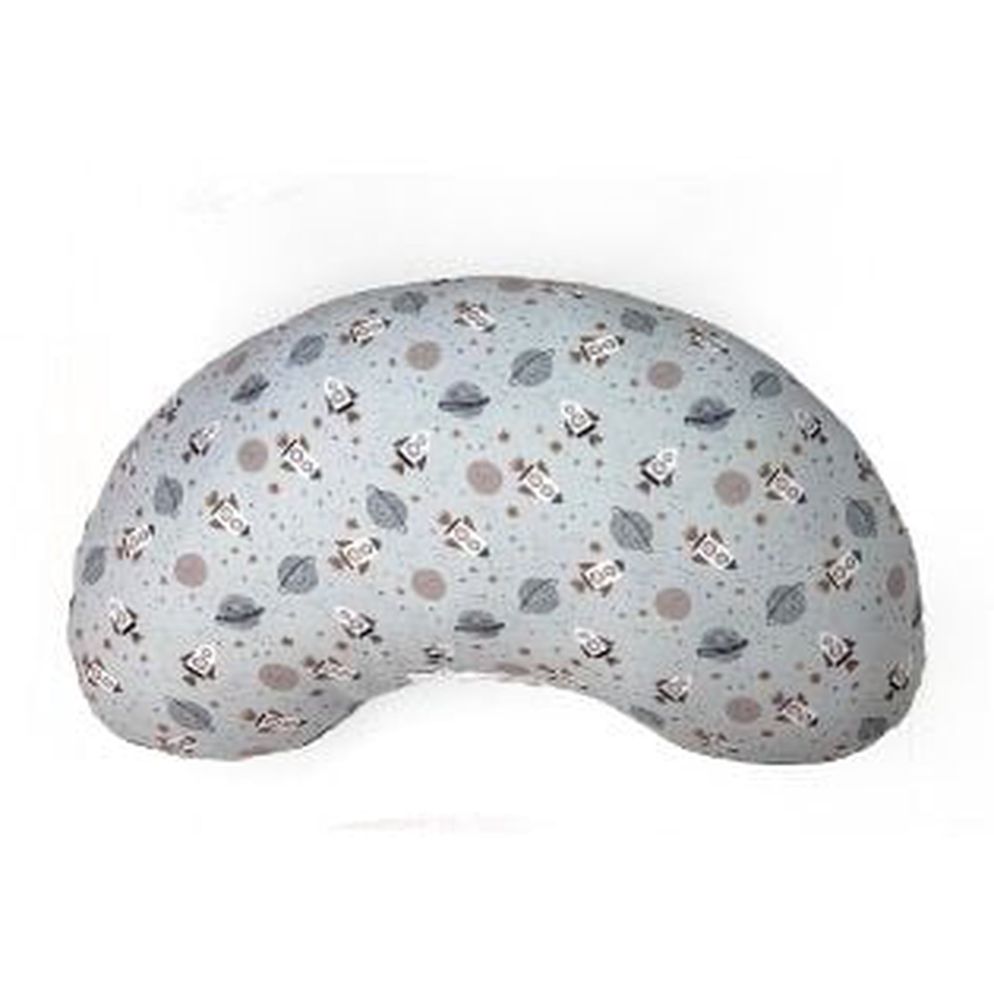 Manhattan Kids Little Wonder Blue Space Nursing Pillow – New Shape Support Cushion for Feeding, Breastfeeding & Bottle Feeding – Soft 100% Polyester, 21"x17"