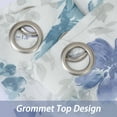 thumbnail image 2 of LingStar blue 40"x84" 2 Panels Sheer Window Curtains for Kids Room, Watercolor Floral Design Voile Curtains, Faux Linen Textured Solid Grommet Sheer Curtains Home Decor for Bedroom, 2 of 4