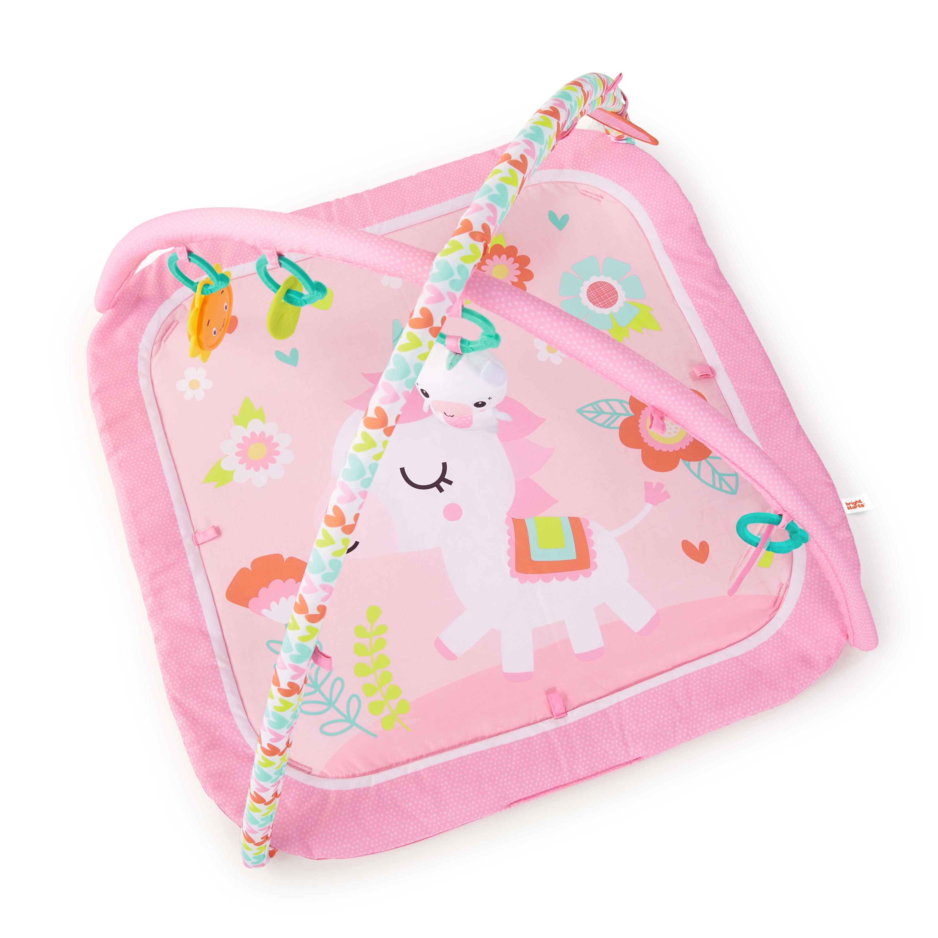 Bright Starts Daydream Blooms Activity Gym and Play Mat with Take-Along Toys, Ages Newborn +