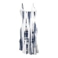 thumbnail image 5 of Elainilye Fashion Womens Dress Sexy V-Neck Sleeveless Ruffle Low-cut Slit Sling Dresses Party Club Dress,Blue, 5 of 5
