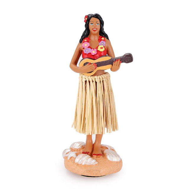 BCSmyer Hawaiian Hula Girl Dashboard Doll with Ukulele Bobbleheads for Car Dashboard Collection Figurines Gifts for Home Decoration Mini Size Doll Dashboard Hula Girl 4.72 High