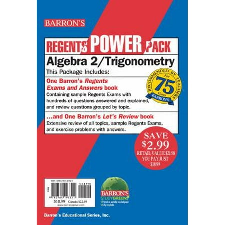 Algebra 2 Trigonometry Power Pack Walmart Com