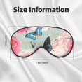 thumbnail image 5 of PAYOHTO Peony Roses Butterfly Soft Sleep Mask Comfort Pure Silk Eye Cover for Travel Office Camping, 5 of 7