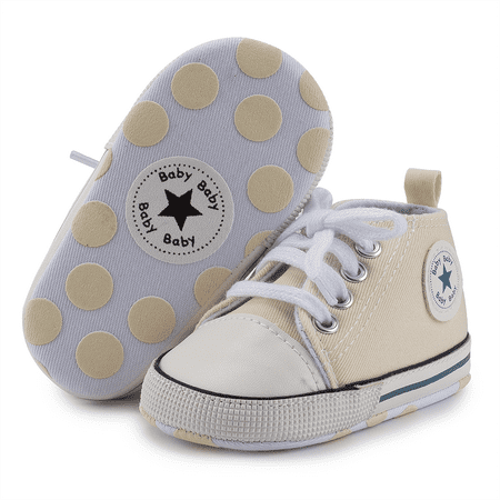 

HsdsBebe Baby Girls Boys Shoes Infant Canvas Shoes Casual Sneakers for First Walkers 3-18 Months