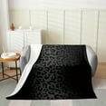 thumbnail image 2 of [Leopard Blanket] Feelyou Leopard Flannel Fleece Blanket | 40"x50" Cheetah Print Plush Throw, 280gsm, for Sofa Couch Black Wild Animal Blanket Room Decor Safari, 2 of 6
