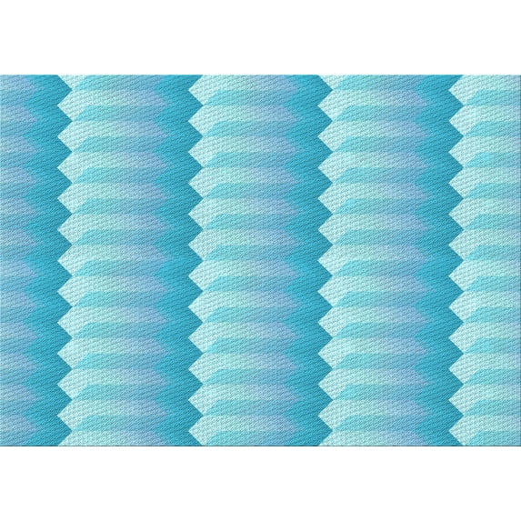 Ahgly Company Indoor Rectangle Patterned Butterfly Blue Area Rugs, 8' x 10'