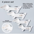 thumbnail image 6 of Votum White Ceramic Measuring Spoons Set – Cute Dachshund Dog Themed Kitchen Accessories Baking Supplies, Dog Lover Gift, 6 of 7