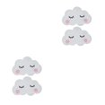 thumbnail image 1 of Guardoinrt 2pcs Cute Smiling Clouds For Decorative Wall Stickers Cloud Wall Boards ABS 3d Wall Board Easy To Install type 2 2Set, 1 of 6