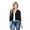 Black, variant on Women's 3/4 Sleeve Open Front Cropped Cardigan Sweater (S-XL)