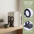 thumbnail image 2 of Unique Bargains 2Pcs Decorative Metal Tree Style Book Ends Black 5.3*4.9*5.5inch, 2 of 5