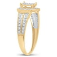 thumbnail image 4 of FB Jewels 10kt Yellow Gold Womens Round Diamond Circle Frame Cluster Ring 1/5 Cttw Size 6, 4 of 4