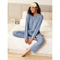 thumbnail image 5 of Avidlove Women Pajama Sets Long Sleeve Pjs Soft Pullover Top and Pants Loungewear Cozy Lounge Set with Pockets, 5 of 6