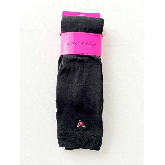 BETSEY JOHNSON Fleece Lined Footless Tights Black S/M