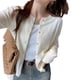 thumbnail image 5 of Chaqueta cárdigan de punto suave y cerosa de estilo coreano para mujer 2024 nuevo suéter exterior de manga larga reductor de edad de color caramelo para mujer a principios de otoño, 5 of 5