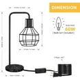 thumbnail image 2 of Black Modern Nightstand Lamp, Bedside Desk Lamp with Marble Base, 2 of 6