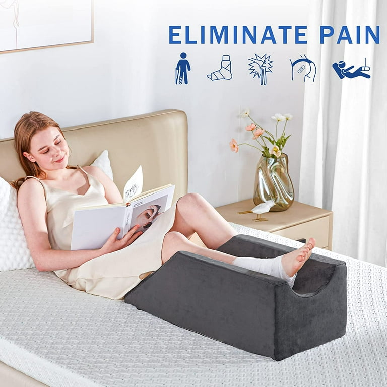 Leg Elevation Wedge Pillow Knee Foam for Sleeping Post Surgery Foot Leg  Rest Pillows Knee Support Cushion Medical Elevated Pillow Leg Elevator Bed