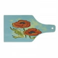 thumbnail image 1 of Flower Cutting Board, Blooming Red Poppies Illustration on a Graphic Background, Decorative Tempered Glass Cutting and Serving Board, in 3 Sizes, by Ambesonne, 1 of 2