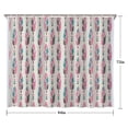 thumbnail image 5 of Pink and Blue Ethnic Style Feather Pattern Shower Curtain 84"x72" ,Bathroom Decorative Shower Curtains Set with 12 Hooks,Modern Waterproof Washable Shower Curtain, 5 of 6
