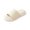 Beige, variant on Women's Waffle Linen Knit Slippers, Open Toe Breathable House Shoes, Non Slip Sole Lightweight Indoor Spa Slides for All Seasons