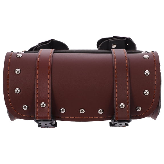 OUNONA Brown Compact Motorcycle Tool Bag with Large Storage Capacity for Forks, Handlebars, and Motorcycle Accessories