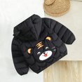 thumbnail image 6 of Spazoro Toddler Girls Hooded Puffer Jacket, Zip Up Animal Print Long Sleeve Soft Lightweight Warm Winter Outerwear for Little Girls Black Size 5-6, 6 of 9