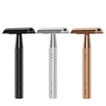 thumbnail image 4 of EXLEAF 2026 New Razors for Men,Dual-Sided Razor Supply Razors for Men,Comfortable Grip Easy Cleaning Single Blade Razor for Shaving,Grooming,Travel,Gold, 4 of 5