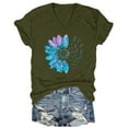 thumbnail image 4 of T Shirts For Women Womens Tops Graphic Shirts Sunflower Pattern Print Crew Neck Short Sleeve Tees Loose Tshirts Cute Casual Teacher Outfits, 4 of 5