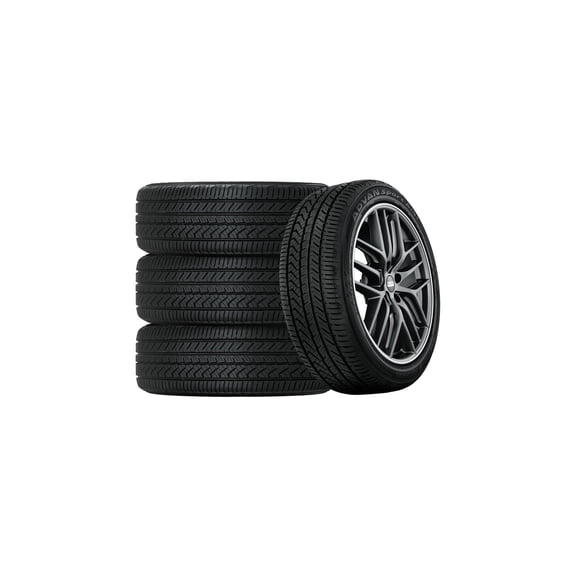 Set of 4 Yokohama Advan Sport A/S Plus 245/45R17 99W XL Tires Fits: 2014-16 Mercedes-Benz E350 4Matic, 2000 Ford Mustang SVT Cobra R
