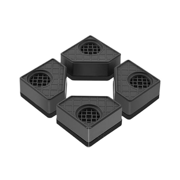 Wosthever 4 unids/set pies de agarre firmemente Base elevada antideslizante para soporte seguro de la lavadora Conjuntos de muebles de dormitorio Cuadrado monocapa