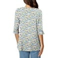 thumbnail image 5 of KISSMODA Womens Summer Tops Small V Neck Pleated Tops Tunic Tops Shirts S-3XL, 5 of 5