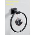 thumbnail image 2 of LSWYYP Porte-Serviette, Porte-Serviette en Acier Inoxydable, Porte-Drap Rond Moderne pour Salle de Bain Cuisine, Noir Mat, 2 of 8