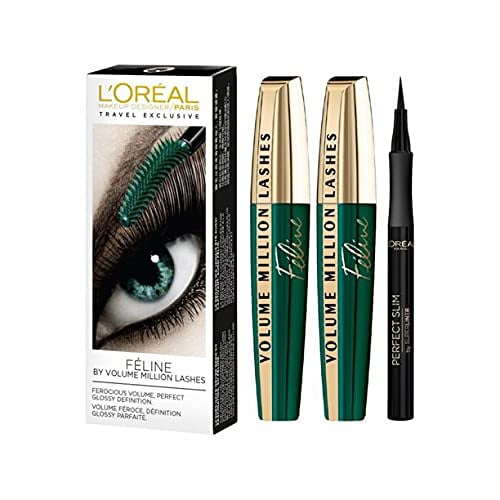 Set de maquillaje L'Oreal Paris Feline Volume Million Lashes