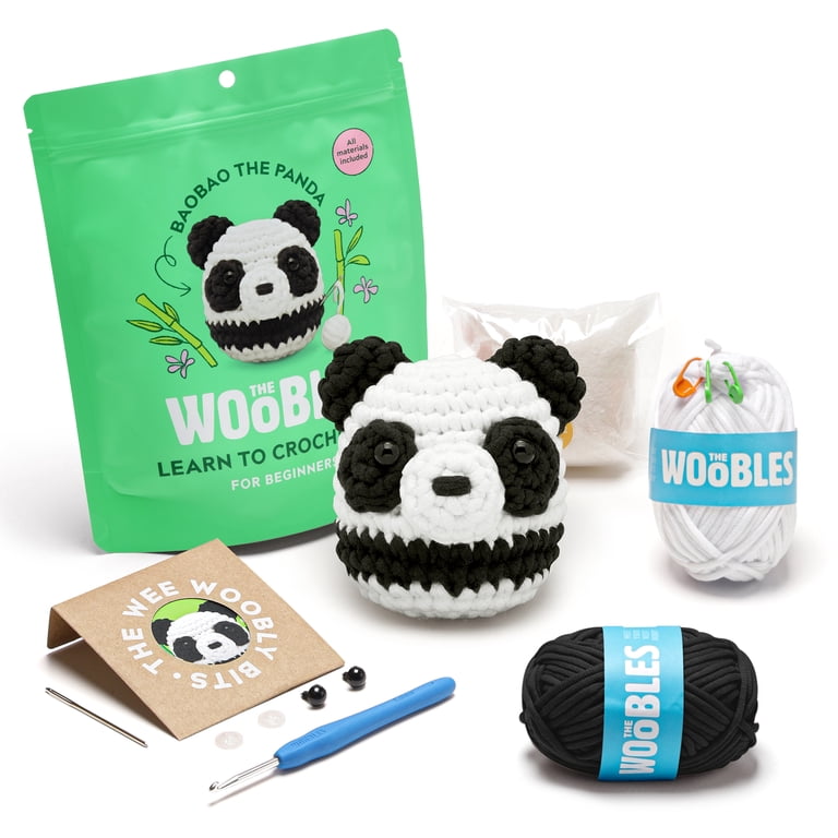 The Woobles Beginner Crochet Amigurumi Kits - Bao Bao the Panda