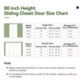 thumbnail image 4 of 48" x 80" White K-Shape Paneled Closet Sliding Door With Hardware Kit (No Assembled Request), 4 of 6