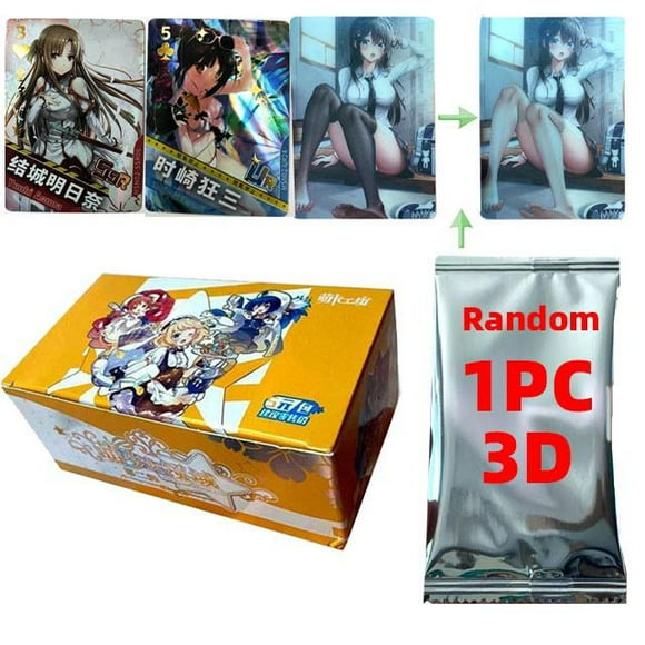 Carte Goddess Story WAIFU + 1 pièce, Collection 3D, cartes de déesse Anime, cadeau d'anniversaire pour enfants, jeu cartes PTR, jouets de Table
