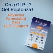 Replenza GLP-1 Support, Multivitamin Probiotic, 22 Essential Nutrients, Promotes Gut Health and Cellular Energy, 60 Tablets