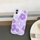 thumbnail image 2 of Funda transparente con diseño de oso floral para iPhone 11, compatible con lentes de cámara para mujeres y niñas, TPU suave, a prueba de golpes, color morado., 2 of 8