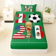thumbnail image 3 of Erosebridal Ball Games Twin Sheet Sets,American Flag Football Sport Soccer Lover Bedding For Men Women 3 Pieces, 3 of 6