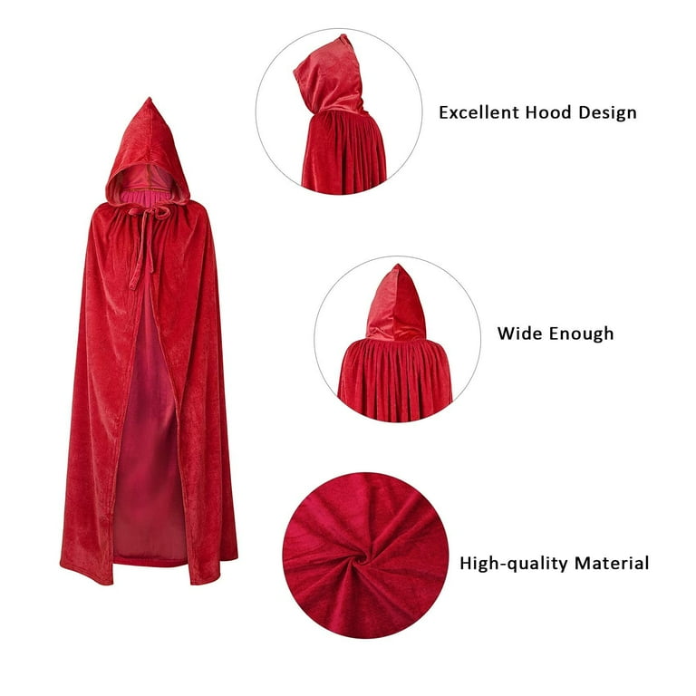 Womens Hooded Renaissance Cloak