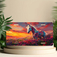 thumbnail image 6 of 1 Pcs 2D Flat License Plate Covers & Frames, Colorful Horse For Decorative Front, Waterproof For Decoration Aluminum License Plate Covers & Frames Cover For Men Women, 12" X 6", 6 of 7