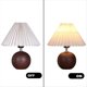 thumbnail image 5 of Lámpara de Mesa LED de Tela Plisada Nórdica con Enchufe USB para Sala de Estar, Hogar, Dormitorio y Decoración., 5 of 5