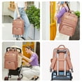 thumbnail image 7 of Baby Diaper Bag with Changing Pad, Kabaqoo Large Capacity Travel Backpack with Insulated Milk Bottle Pocket, Pink, 7 of 7