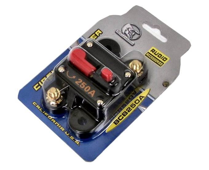 CIRCUIT BREAKER FUSE INLINE FITS 4 8 GAUGE WIRE 250 AMP CAR STEREO AUDIO 12V