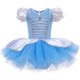 thumbnail image 3 of HIHCBF Princesa Niñas Leotardos Ballet Danza Falda Tutús Manga Corta Ropa de Baile Halloween Fiesta de Navidad Vestido de Lujo, 3 of 5